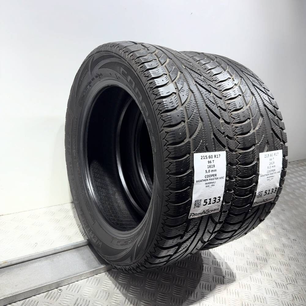 Gomme Usate 215 60 R17 96T Cooper Weather-Master Wsc 71% Invernali - immagine 5