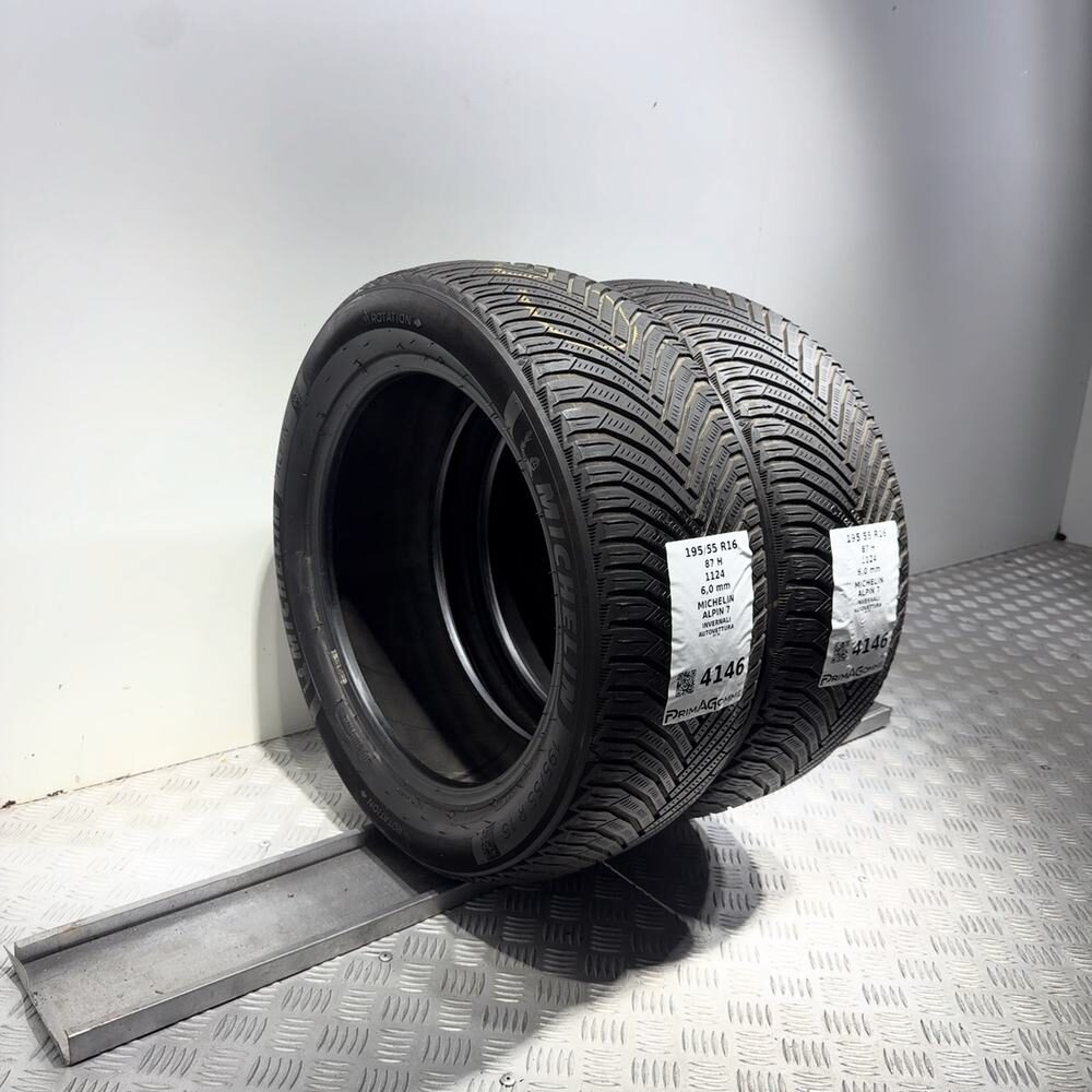 Gomme Usate 195 55 R16 87H Michelin Alpin 7 86% Invernali - immagine 5