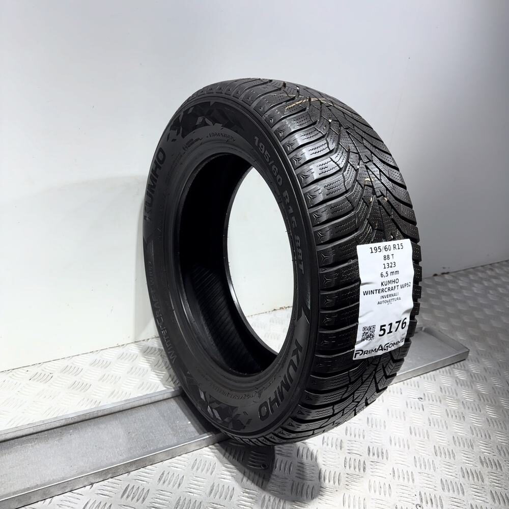Gomma Usata 195 60 R15 88T Kumho Wintercraft WP52 93% Invernale - immagine 5