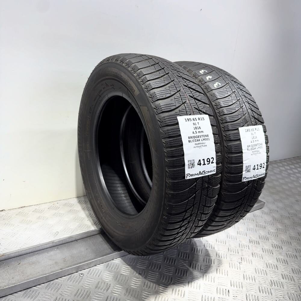 Gomme Usate 195 65 R15 91T Bridgestone Blizzak LM001 Invernali - immagine 5