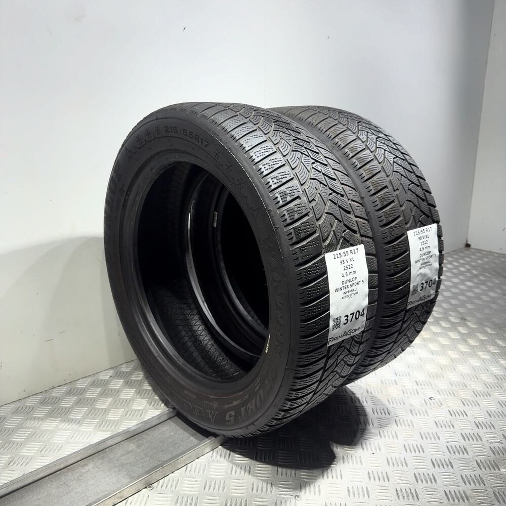 Gomme Usate 215 55 R17 98V XL Dunlop Winter Sport 5 Invernali - immagine 5