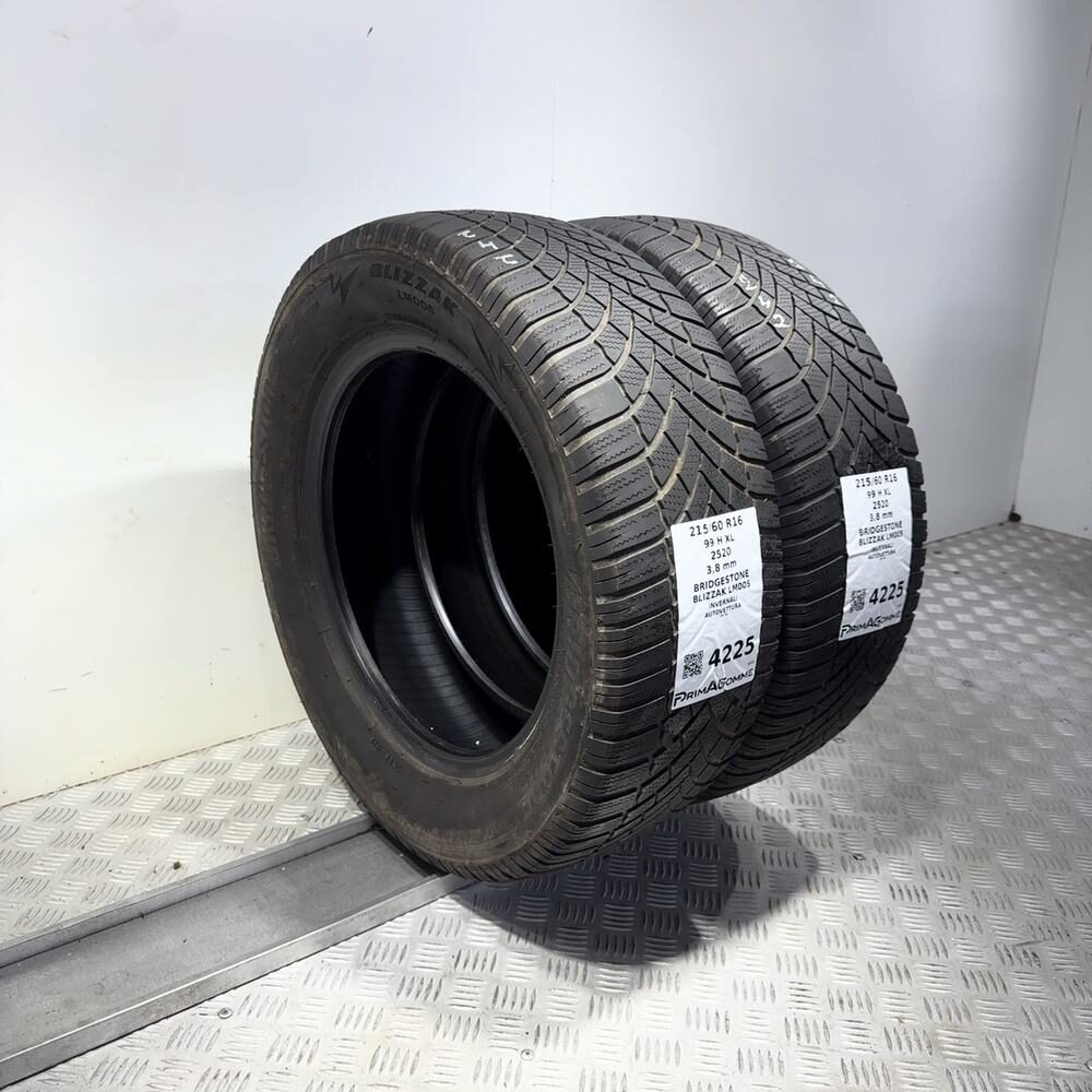 Gomme Usate 215 60 R16 99H XL Bridgestone Blizzak LM005 Invernali - immagine 5