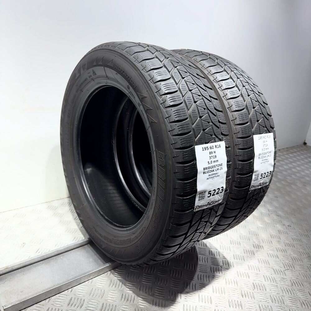 Gomme Usate 195 60 R16 89H Bridgestone Blizzak LM-25 71% Invernali - immagine 5