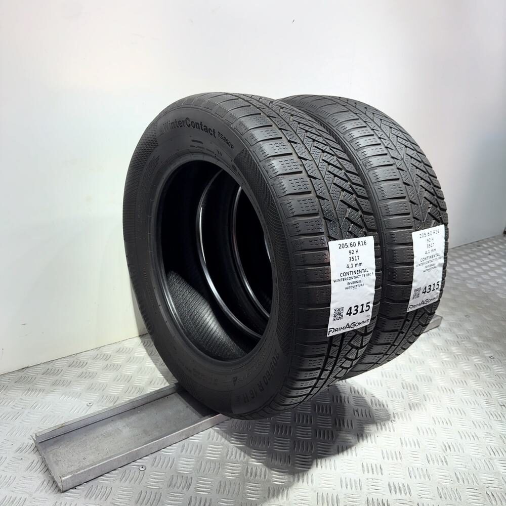 Gomme Usate 205 60 R16 92H Continental Wintercontact TS 850 P Invernali - immagine 5