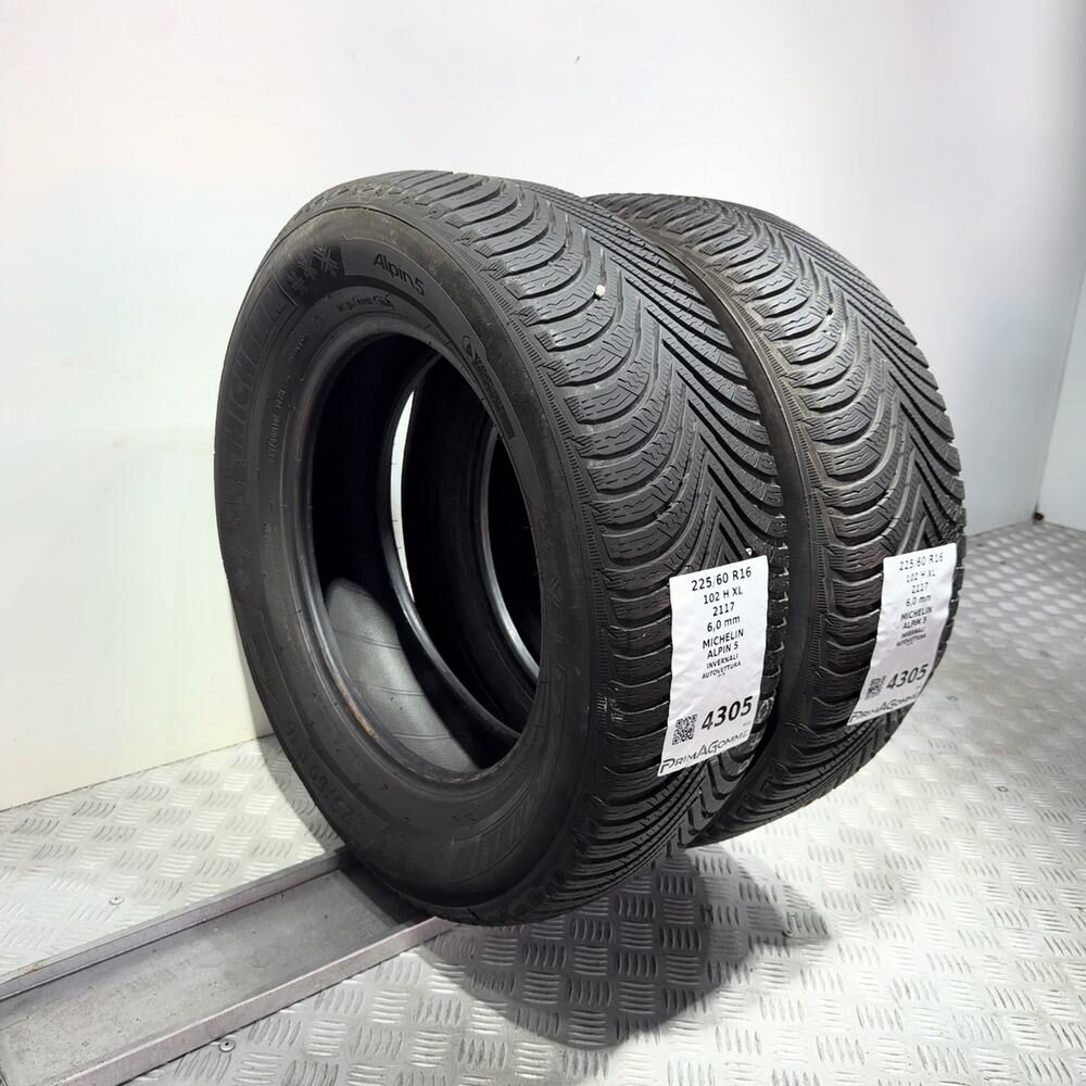 Gomme Usate 225 60 R16 102H XL Michelin Alpin 5 86% Invernali - immagine 5