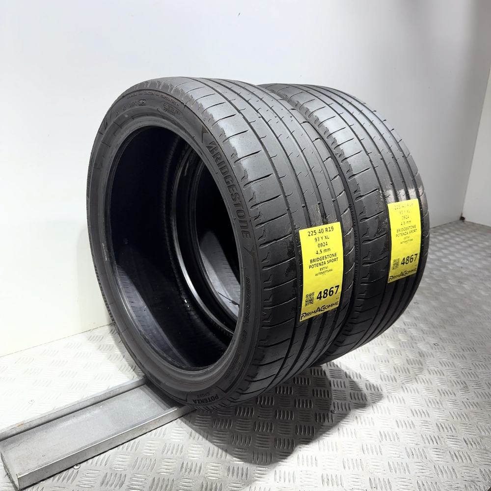 Gomme Usate 225 40 R19 93Y XL Bridgestone Potenza Sport Estive - immagine 5