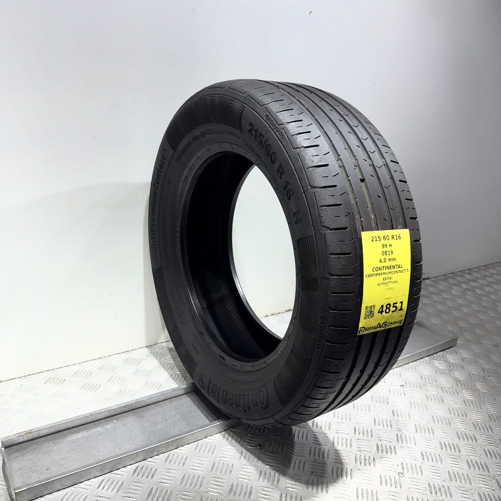 Gomma Usata 215 60 R16 99H Continental Contipremiumcontact 5 Estivo - immagine 5