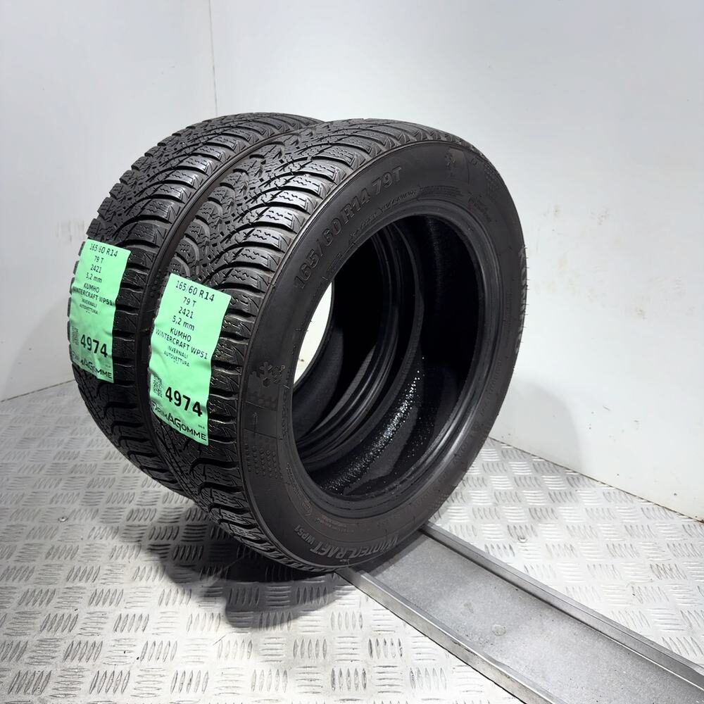 Gomme Usate 165 60 R14 79T Kumho Wintercraft WP51 74% Invernali - immagine 6