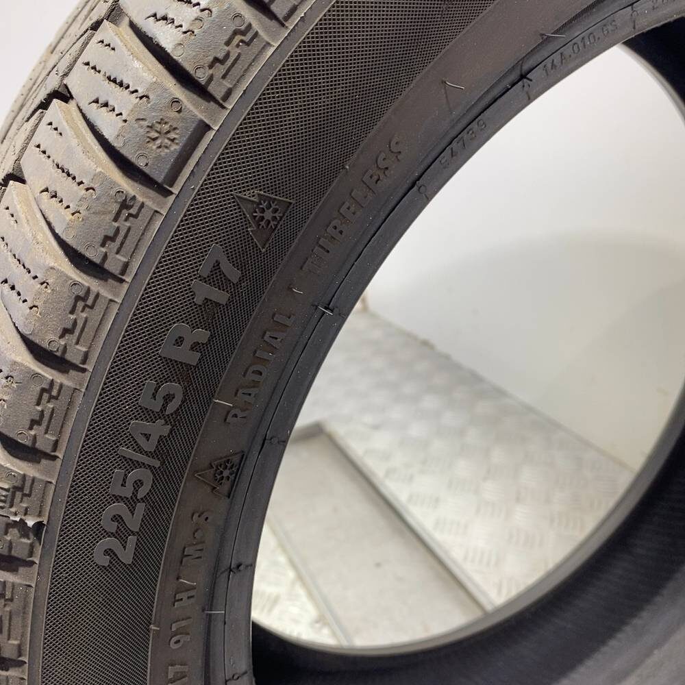 Gomma Usata 225 45 R17 91H Continental Contiwintercontact TS830 P 83% Invernale - immagine 6
