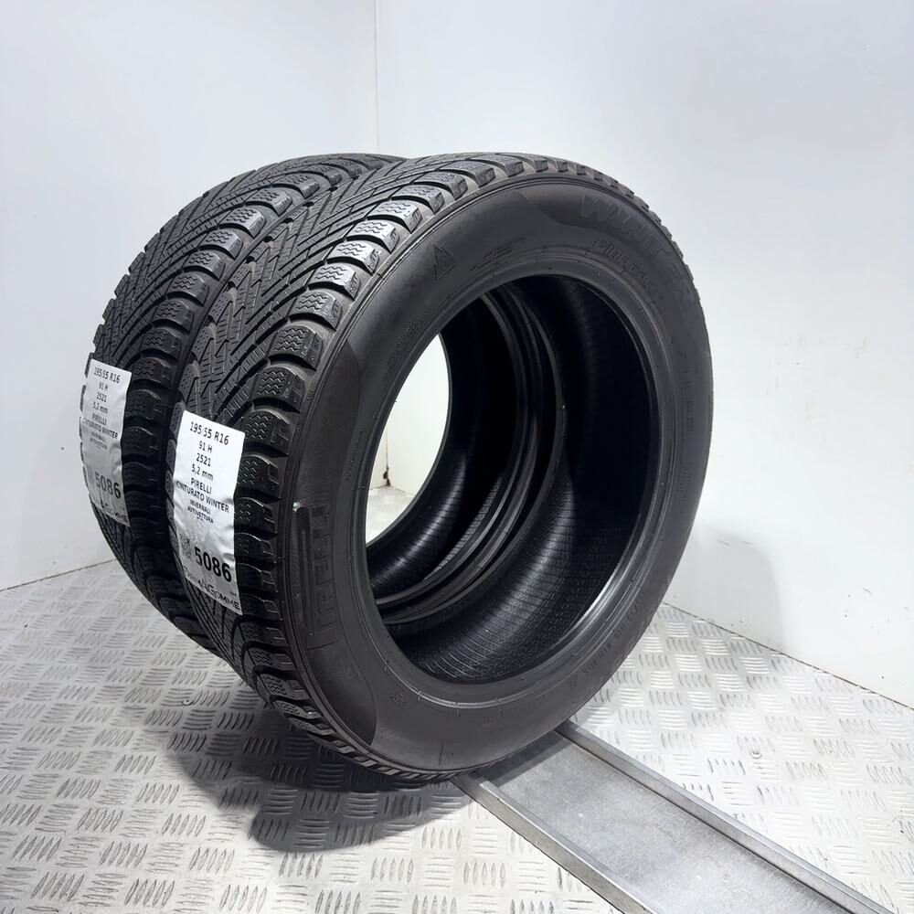 Gomme Usate 195 55 R16 91H Pirelli Cinturato Winter 74% Invernali - immagine 6