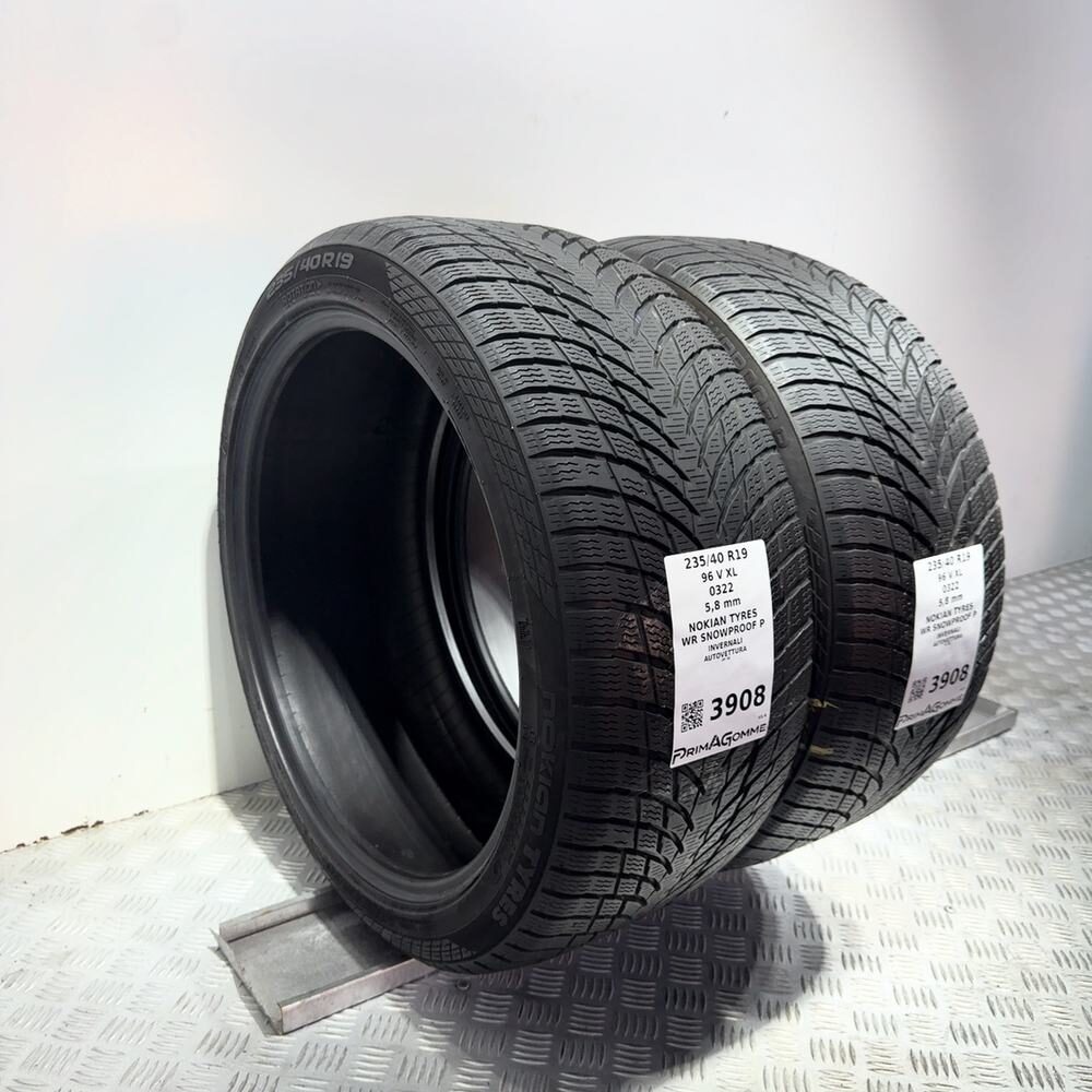 Gomme Usate 235 40 R19 96V XL Nokian Tyres WR Snowproof P 83% Invernali - immagine 6