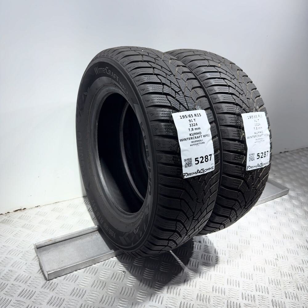 Gomme Usate 195 65 R15 91T Kumho Wintercraft WP52 98% Invernali - immagine 6