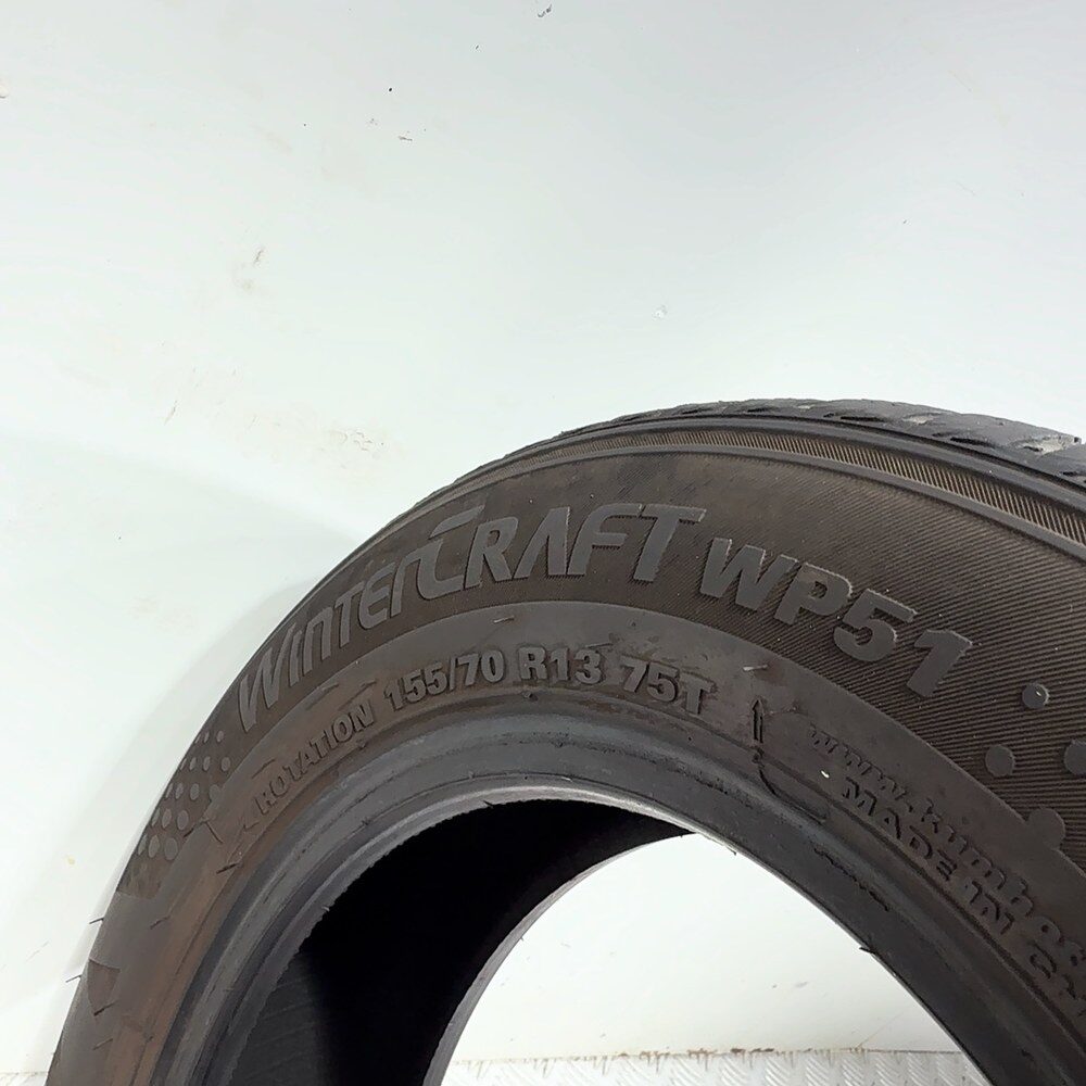 Gomma Usata 155 70 R13 75T Kumho Wintercraft WP51 Invernale - immagine 7