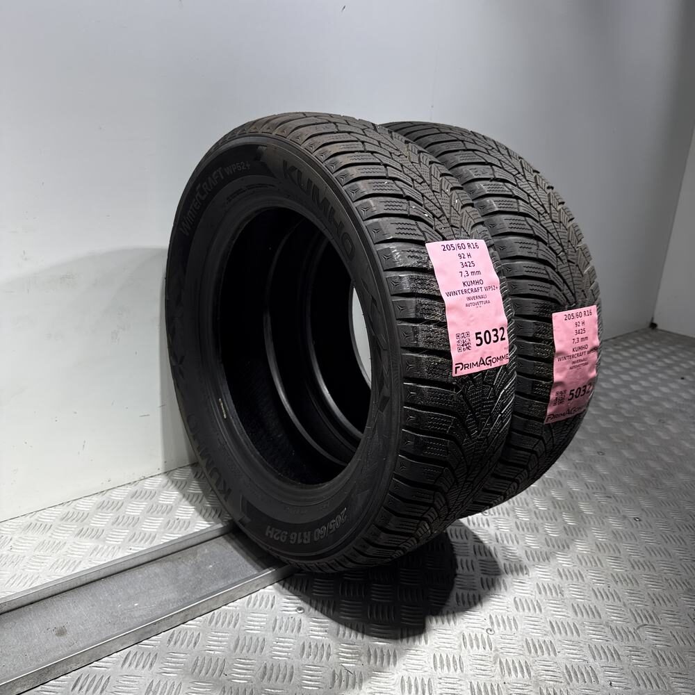 Gomme Usate 205 60 R16 92H Kumho Wintercraft WP52+ 98% Invernali - immagine 7