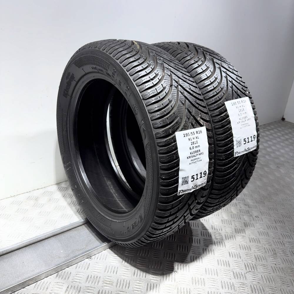 Gomme Usate 195 55 R16 91H XL Kleber Krisalp HP3 86% Invernali - immagine 7