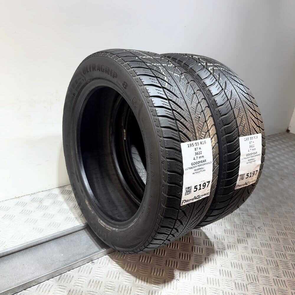 Gomme Usate 195 55 R16 87H Goodyear Ultragrip Performance Invernali - immagine 7