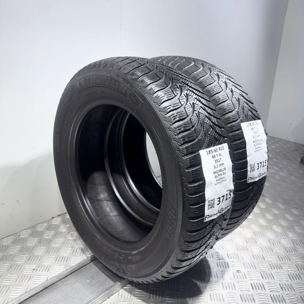 Gomme Usate 185 60 R15 88T XL Michelin Alpin A4 73% Invernali - immagine 7