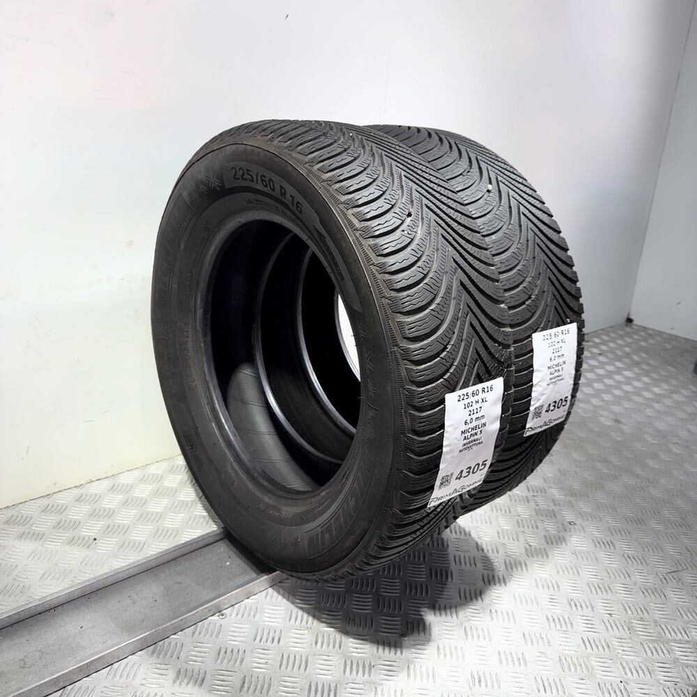 Gomme Usate 225 60 R16 102H XL Michelin Alpin 5 86% Invernali - immagine 7