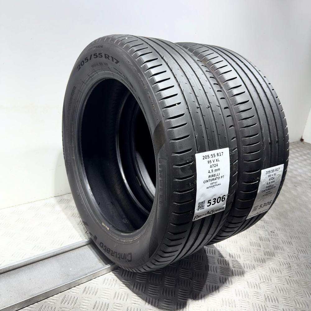 Gomme Usate 205 55 R17 95V XL Pirelli Cinturato P7 Estive - immagine 7