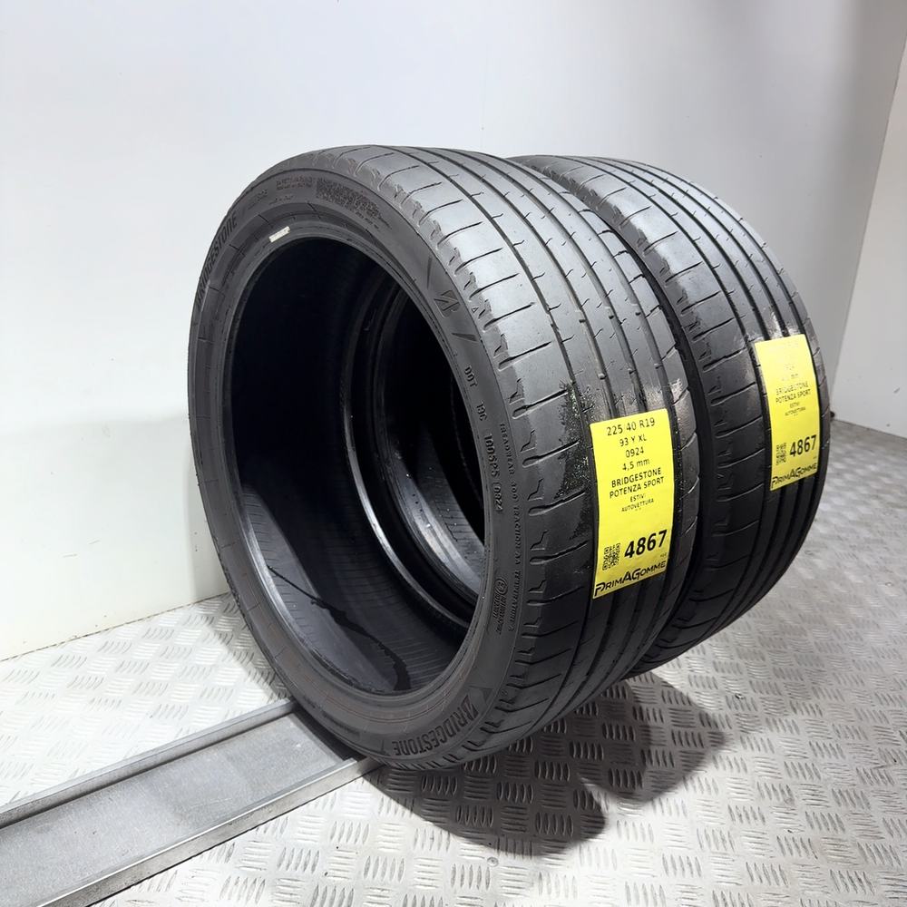 Gomme Usate 225 40 R19 93Y XL Bridgestone Potenza Sport Estive - immagine 7