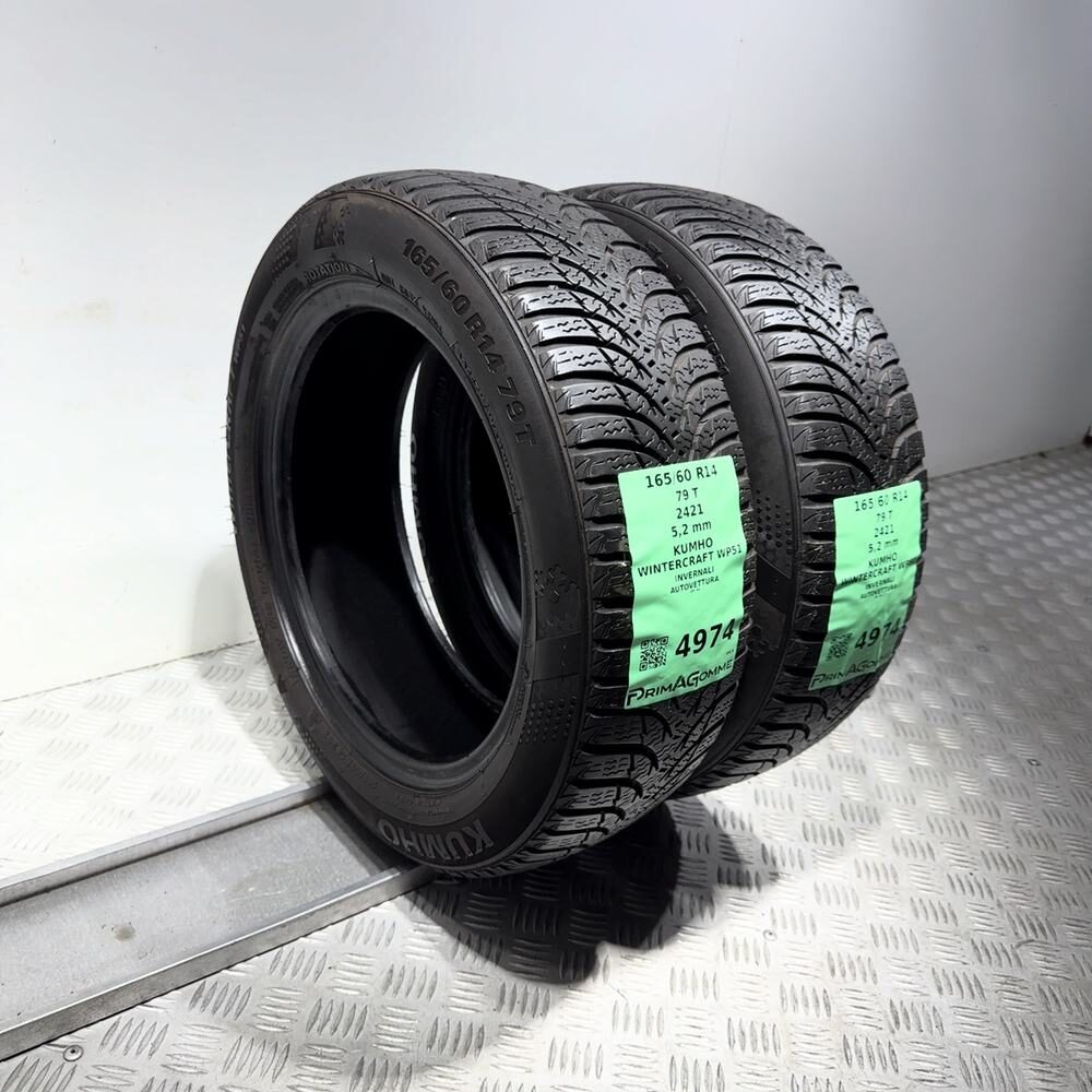 Gomme Usate 165 60 R14 79T Kumho Wintercraft WP51 74% Invernali - immagine 8