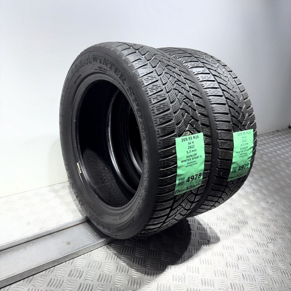 Gomme Usate 205 55 R16 94H Dunlop Winter Sport 5 76% Invernali - immagine 8