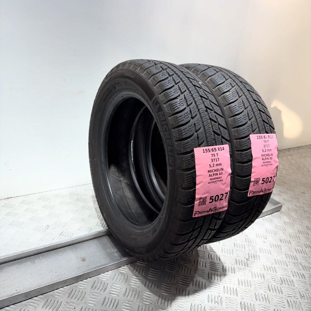 Gomme Usate 155 65 R14 75T Michelin Alpin A3 74% Invernali - immagine 8
