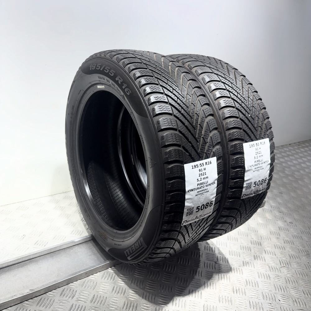 Gomme Usate 195 55 R16 91H Pirelli Cinturato Winter 74% Invernali - immagine 8