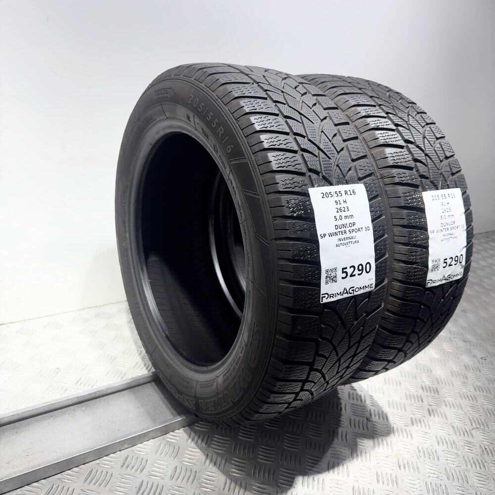 Gomme Usate 205 55 R16 91H Dunlop SP Winter Sport 3D 71% Invernali - immagine 8
