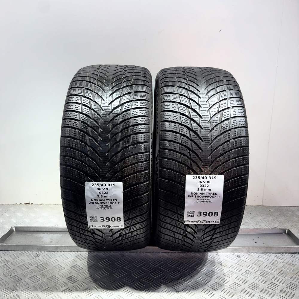 Gomme Usate 235 40 R19 96V XL Nokian Tyres WR Snowproof P 83% Invernali - immagine 9