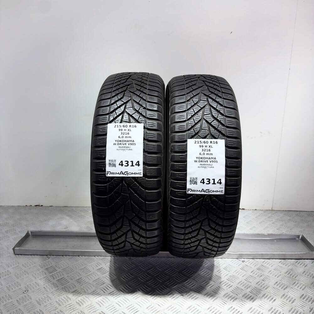 Gomme Usate 215 60 R16 99H XL Yokohama W.Drive V905 86% Invernali - immagine 9