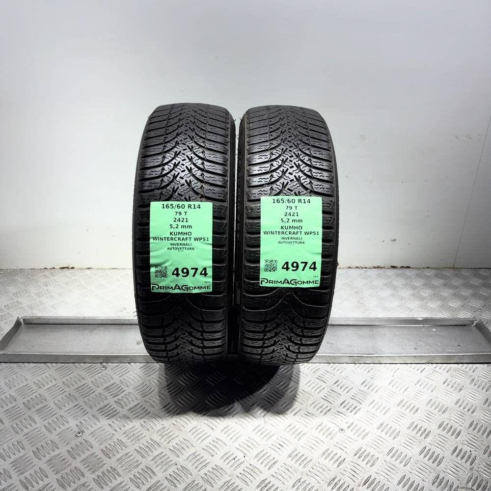 Gomme Usate 165 60 R14 79T Kumho Wintercraft WP51 74% Invernali - immagine 13