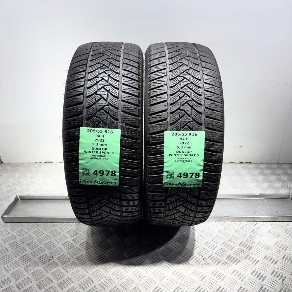 Gomme Usate 205 55 R16 94H Dunlop Winter Sport 5 76% Invernali - immagine 13
