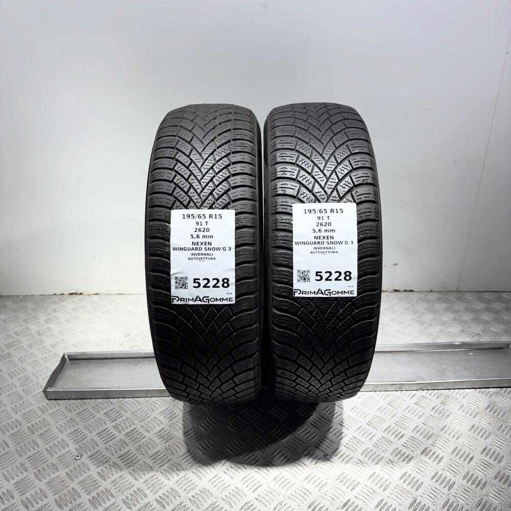 Gomme Usate 195 65 R15 91T Nexen Winguard Snow'G 3 80% Invernali - immagine 13