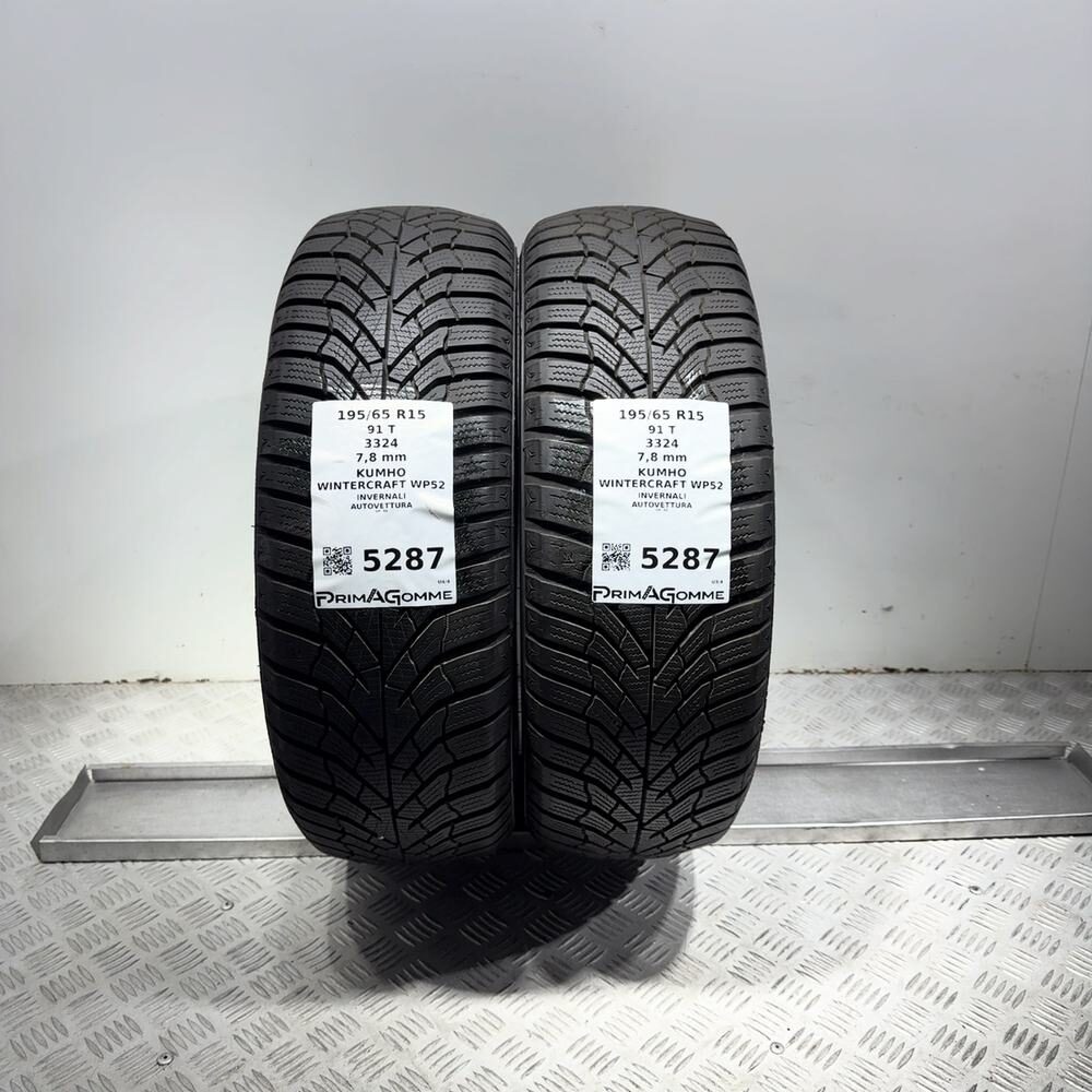 Gomme Usate 195 65 R15 91T Kumho Wintercraft WP52 98% Invernali - immagine 13