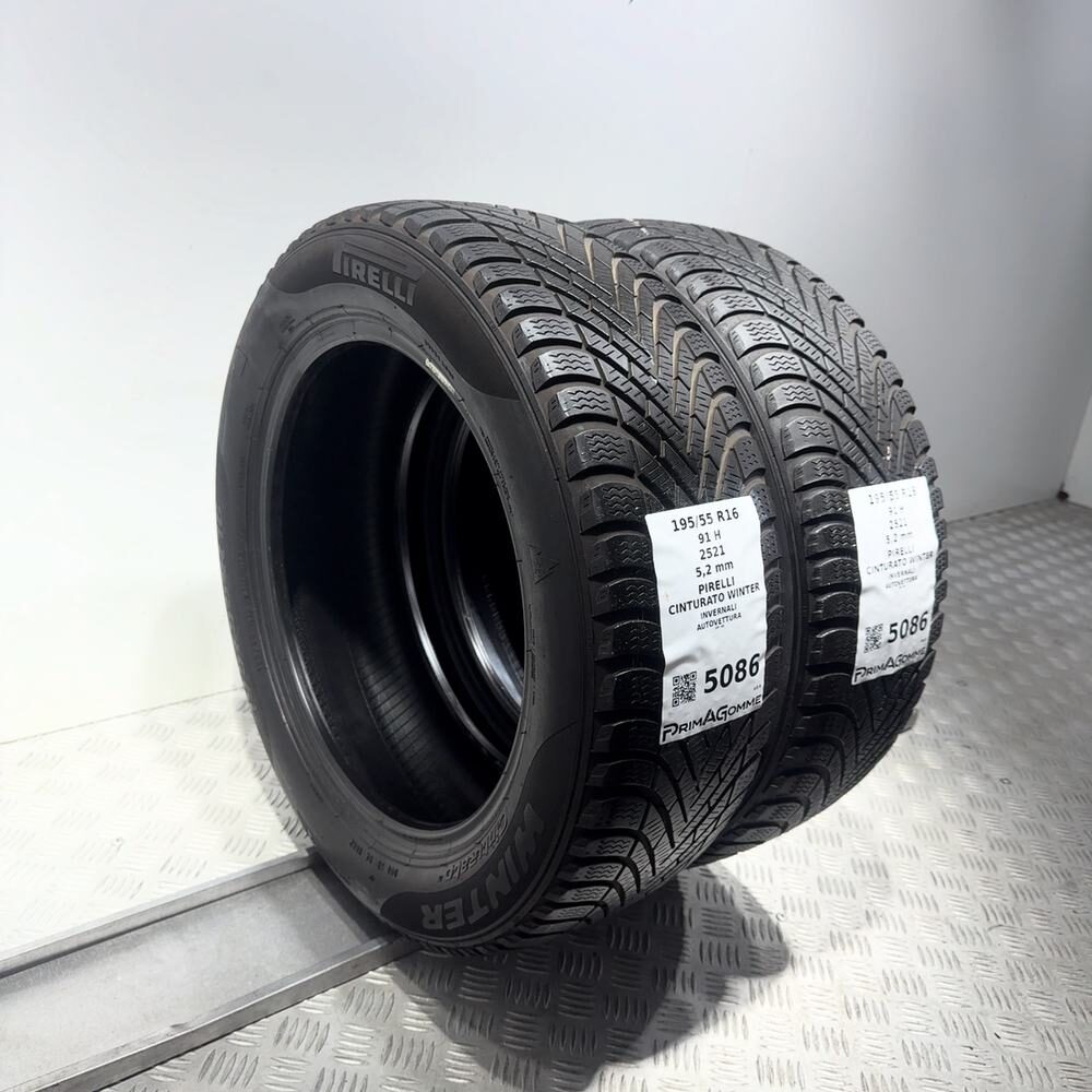 Gomme Usate 195 55 R16 91H Pirelli Cinturato Winter 74% Invernali - immagine 14