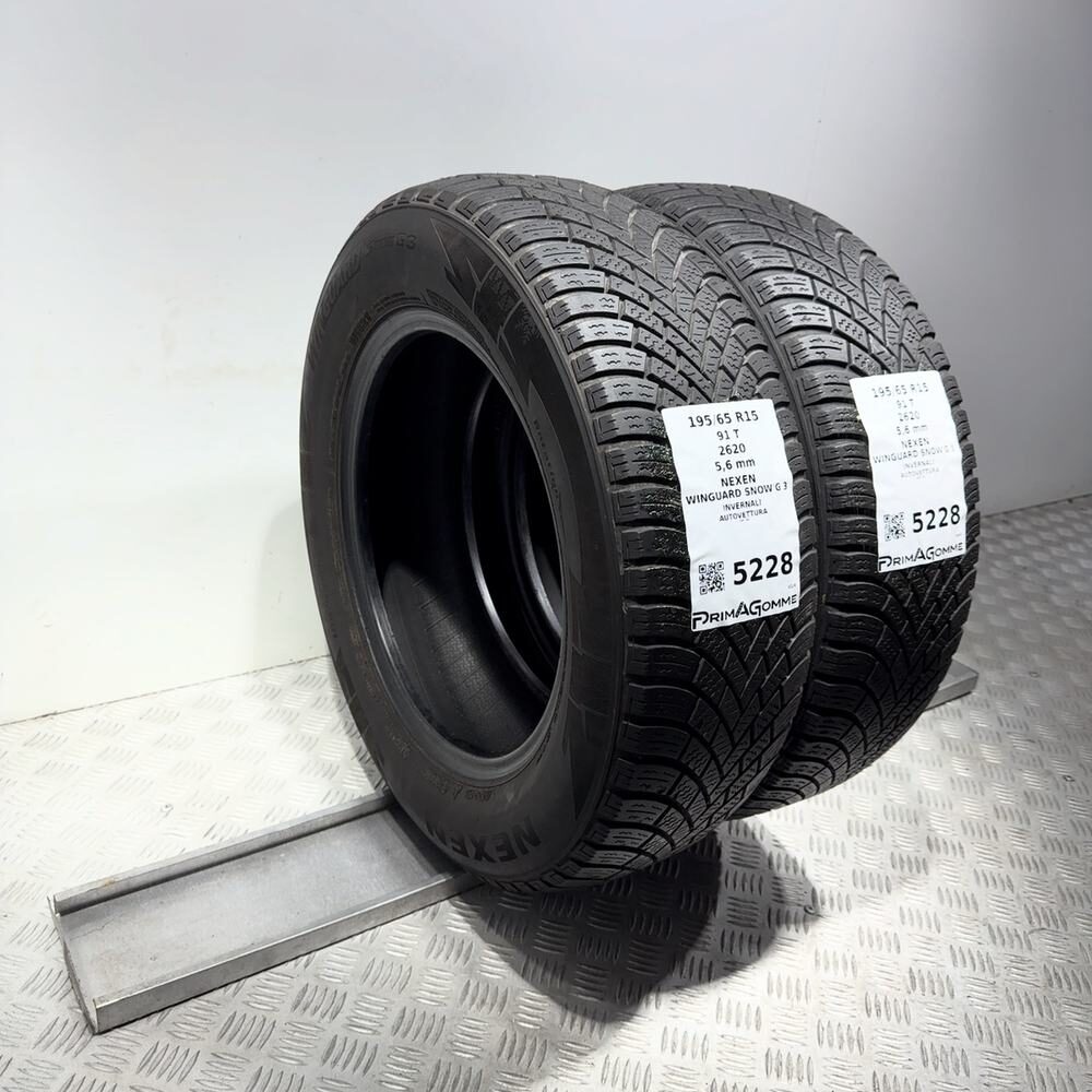 Gomme Usate 195 65 R15 91T Nexen Winguard Snow'G 3 80% Invernali - immagine 15