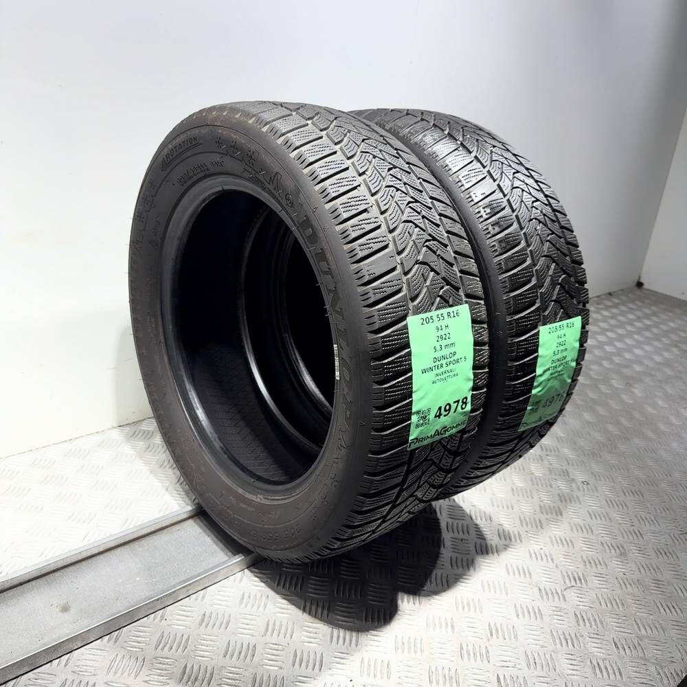 Gomme Usate 205 55 R16 94H Dunlop Winter Sport 5 76% Invernali - immagine 17