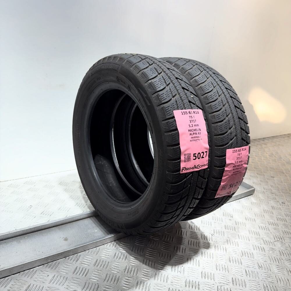 Gomme Usate 155 65 R14 75T Michelin Alpin A3 74% Invernali - immagine 17