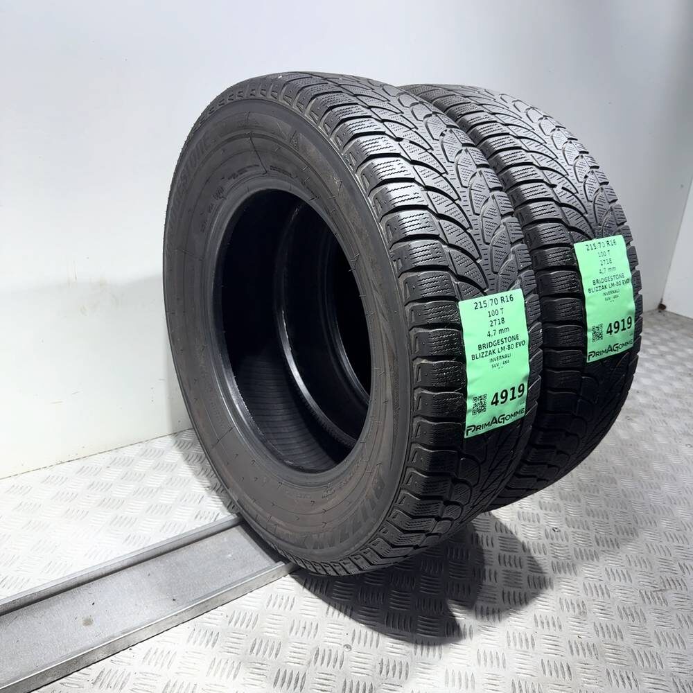 Gomme Usate 215 70 R16 100T Bridgestone Blizzak LM-80 Evo Invernali - immagine 17