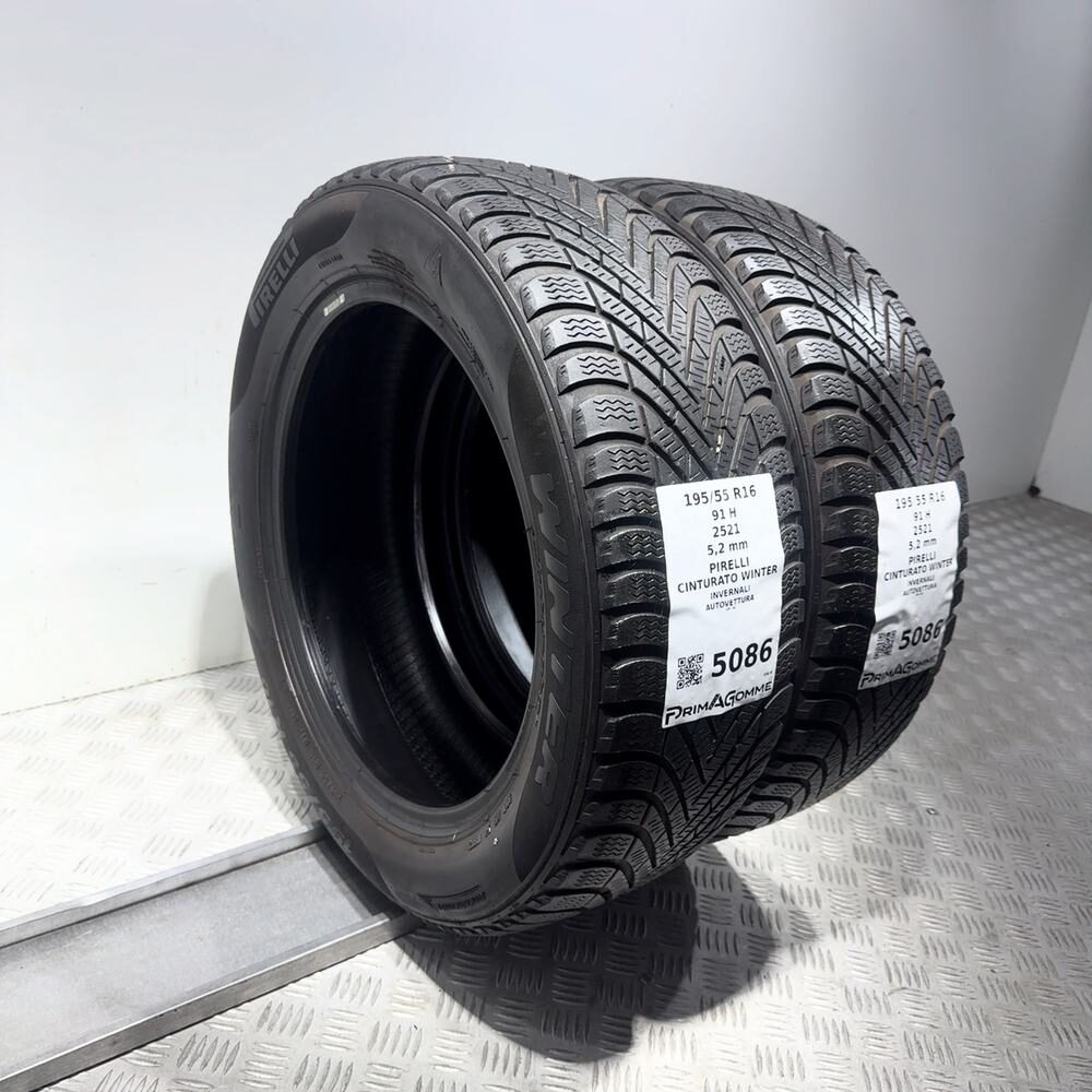 Gomme Usate 195 55 R16 91H Pirelli Cinturato Winter 74% Invernali - immagine 17