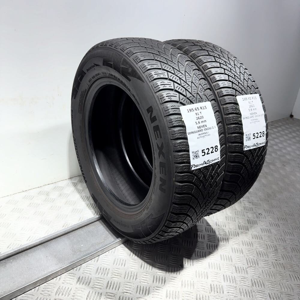 Gomme Usate 195 65 R15 91T Nexen Winguard Snow'G 3 80% Invernali - immagine 17
