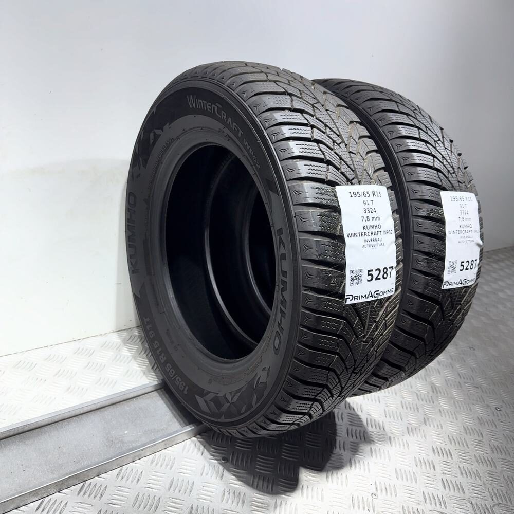 Gomme Usate 195 65 R15 91T Kumho Wintercraft WP52 98% Invernali - immagine 17